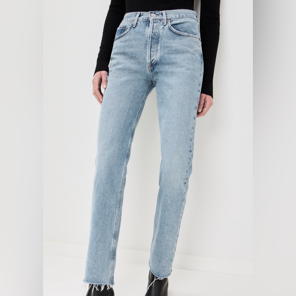 Agolde Lana Mid Rise Straight Jeans